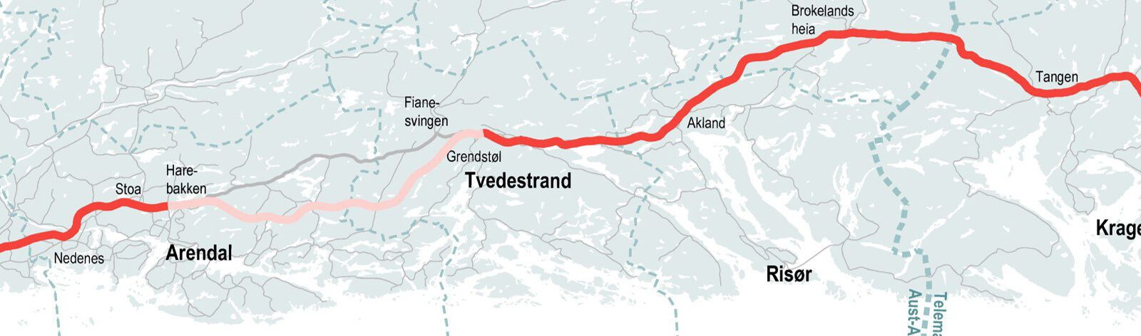 Kommunedelplan E18 Dørdal - Grimstad