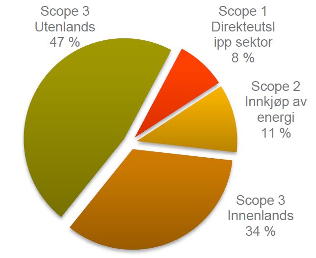 Kakediagram fra prosjektet